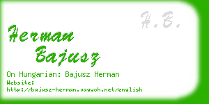 herman bajusz business card